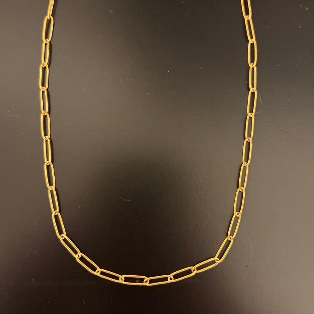 Elegant Gold Paperclip Chain Necklace